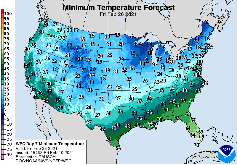 Day 7 Minimum Temperature Forecast